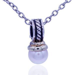 David Yurman 14K Gold & Sterling Silver Solari Pearl Enhancer Drop Pendant